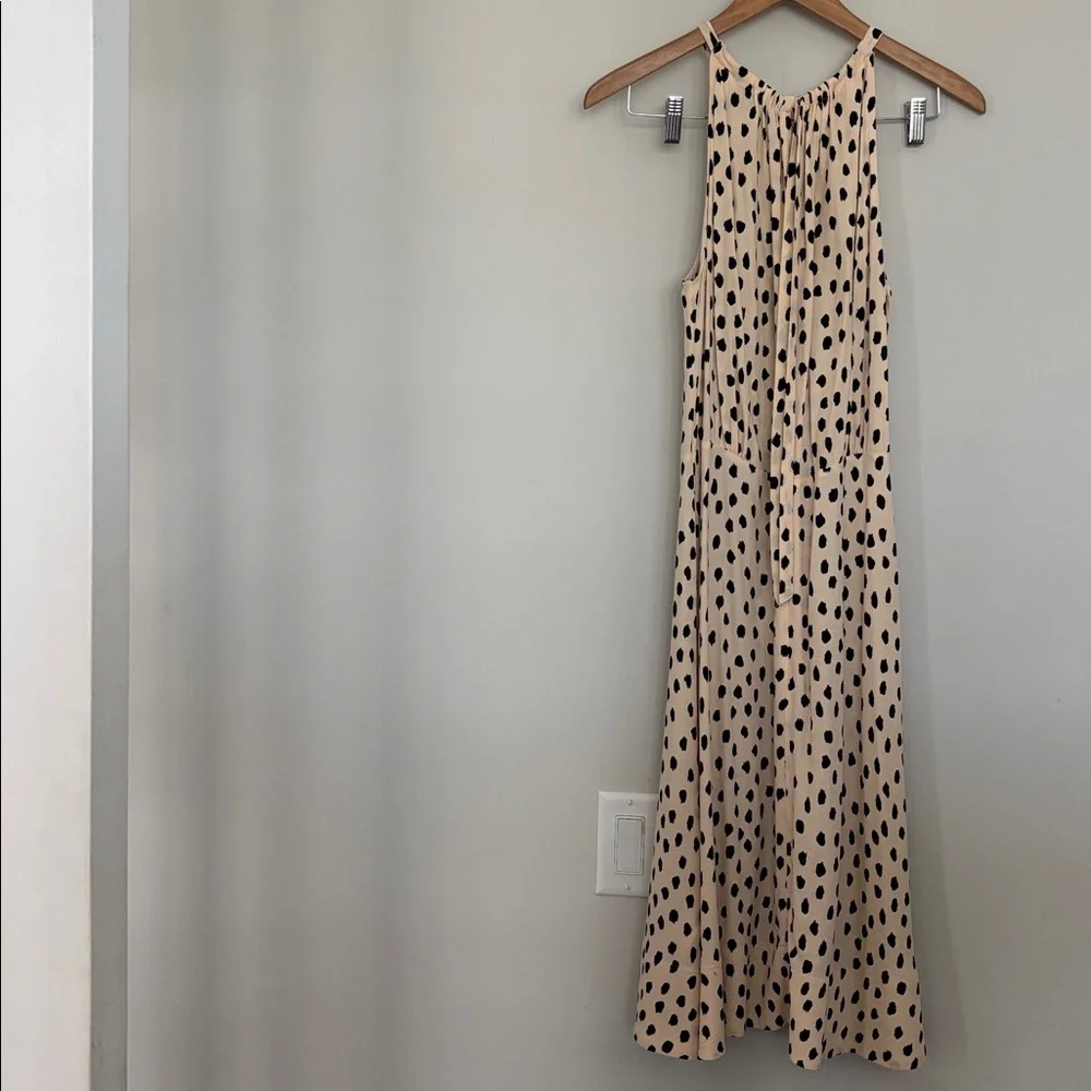 Kate Spade York Leopard Dot Halter Dress Sz 12 EUC